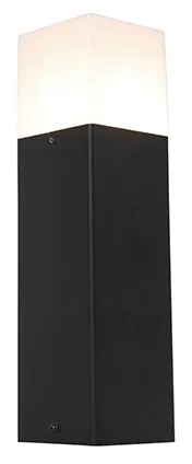 Lampă de exterior cu picior negru cu opalin alb 30 cm - Denmark