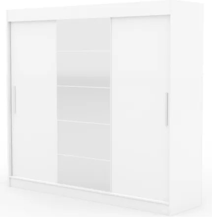 Dulap cu usi glisante si oglinda 235x215 cm, Erwin, ADRK Furniture (Culoare: Antracit)