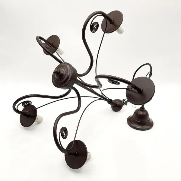 Lustră pe lanț Brilagi COTTAGE 5xE14/40W/230V maro/alb