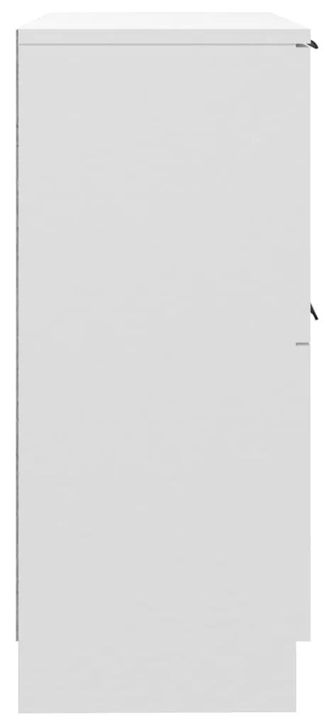 Servante, 2 buc., alb, 30x30x70 cm, lemn compozit 2, Alb