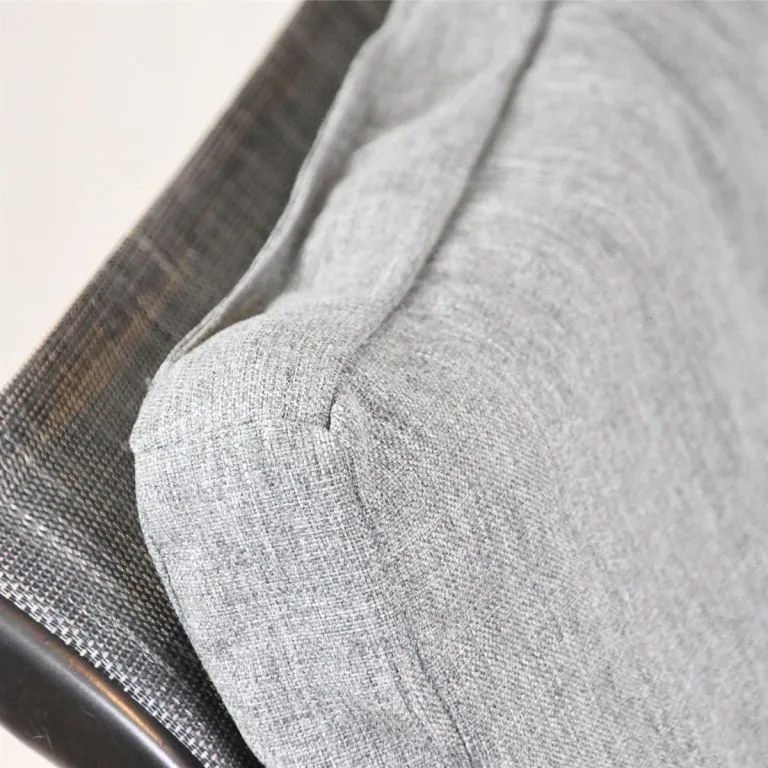 Fotoliu suspendat, oțel, perne căptușite, gri, 2 buc