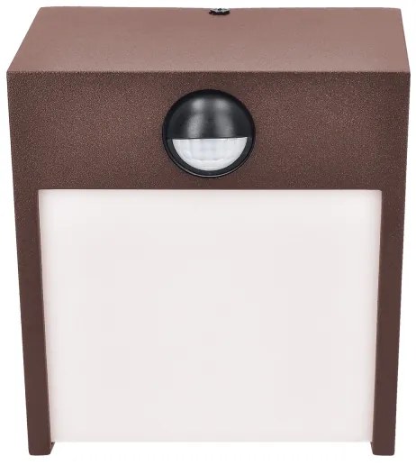 Brilagi-LED Aplică de exterior cu senzor TERNI, LED 12W, 230V, maro, IP44