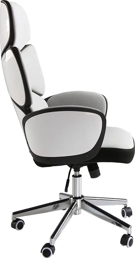 Scaun de birou pivotant design modern Gris-White