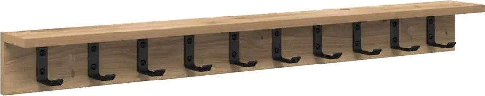 vidaXL Răcător de paltoane montat pe perete Pe perete Stejar Artizanal