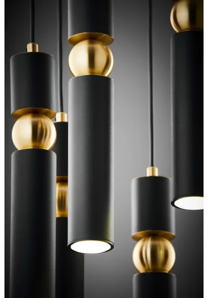 Lustră pe cablu Jupiter 2015 ALAS 7xGU10/10W/230V negru/auriu