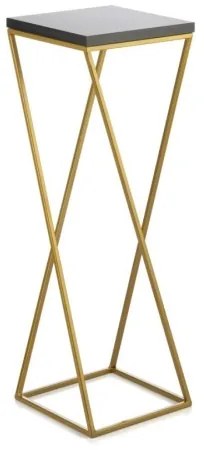 Suport pentru flori LOFT 70x24 cm auriu/negru