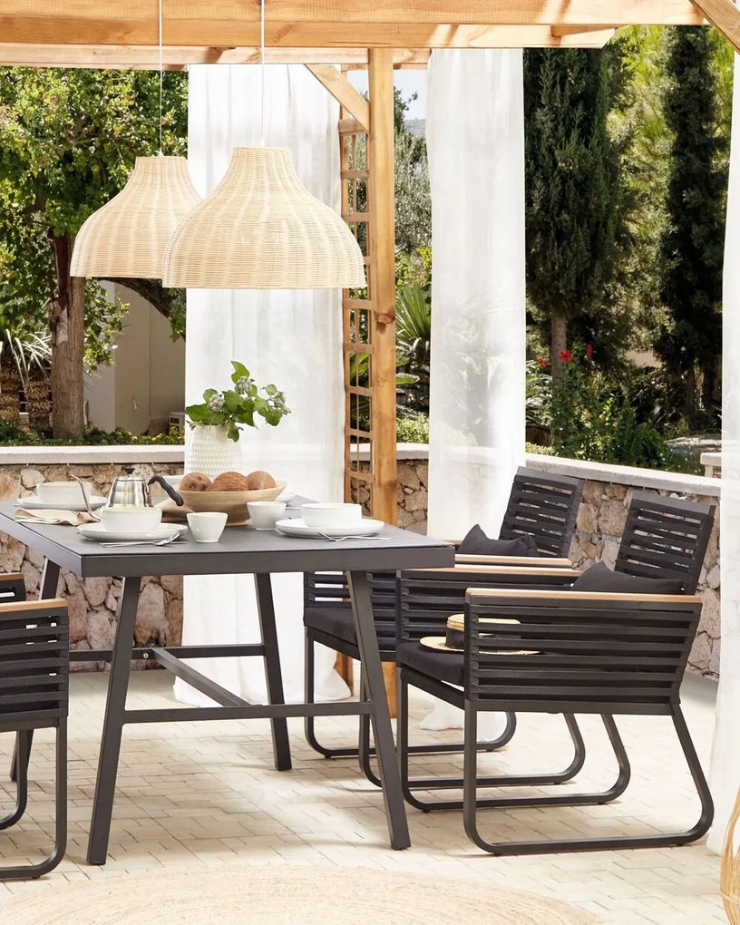 Set 2 buc. scaune de grădină Carisa (negru). 1035760