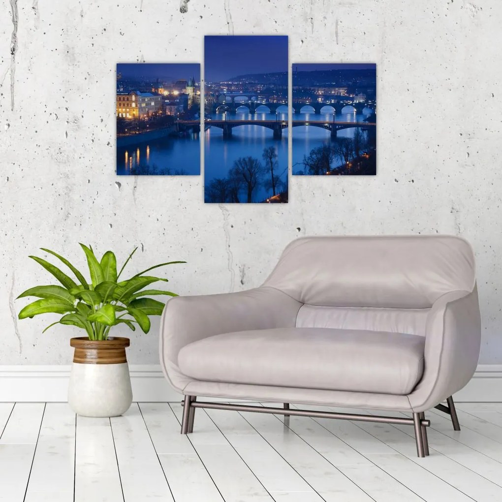 Tablou cu podurile din Praga (90x60 cm)