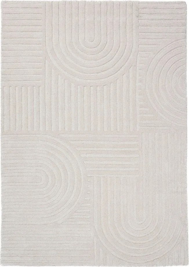 Covor fildeș țesut manual din lână 120x170 cm Zen Garden – Flair Rugs