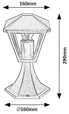 Lampă tip stâlp Rabalux 7148 Paravento de exterior, antracit