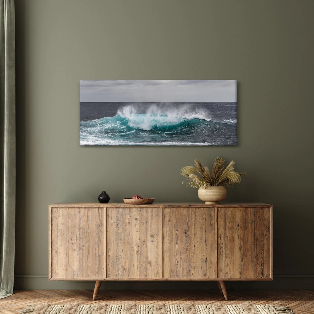 Tablou - Valuri pe ocean (120x50 cm)
