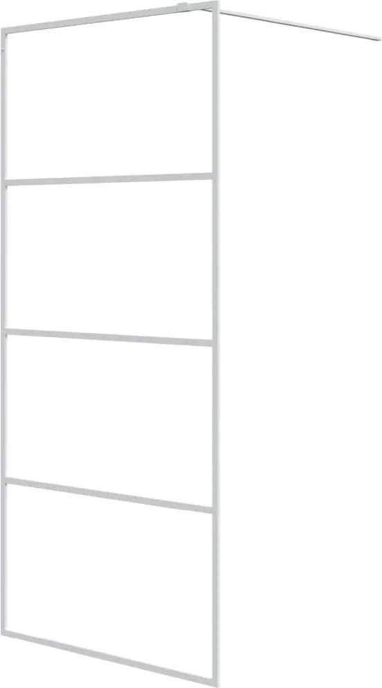 vidaXL Paravan duș walk-in, alb, 90x195 cm, sticlă ESG transparentă