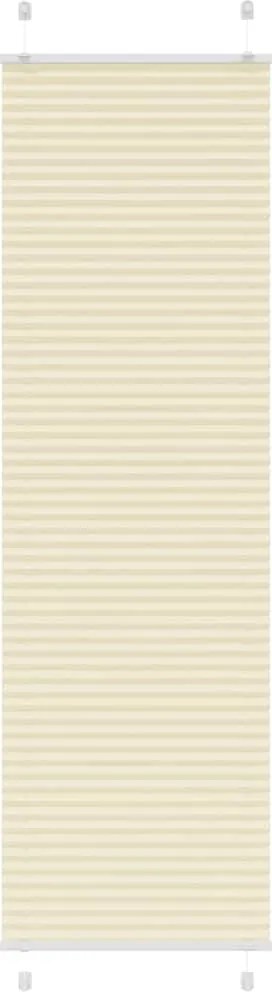 vidaXL Jaluză plisată Crem 60x200 cm Lățime țesătură 59,4 cm