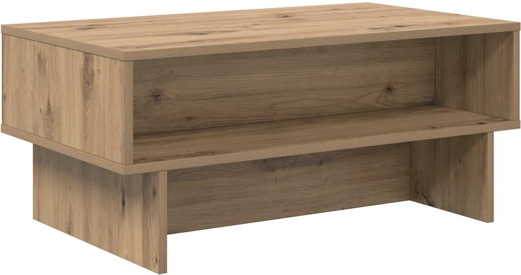 vidaXL Masă de cafea Stejar Artizanal 80 x 46 x 35 cm Lemn compozit