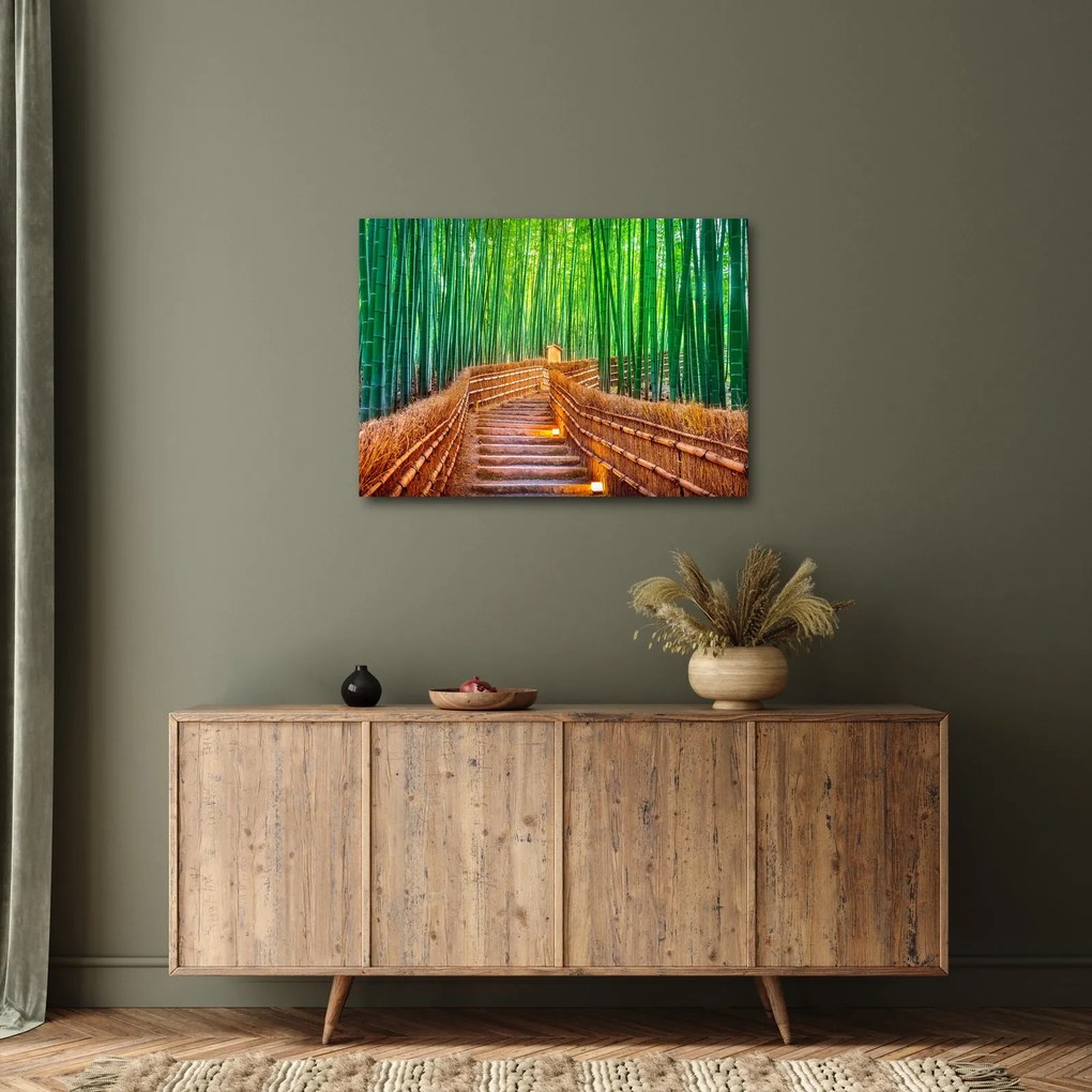 Tablou - Pădure de bambus japoneză (70x50 cm)