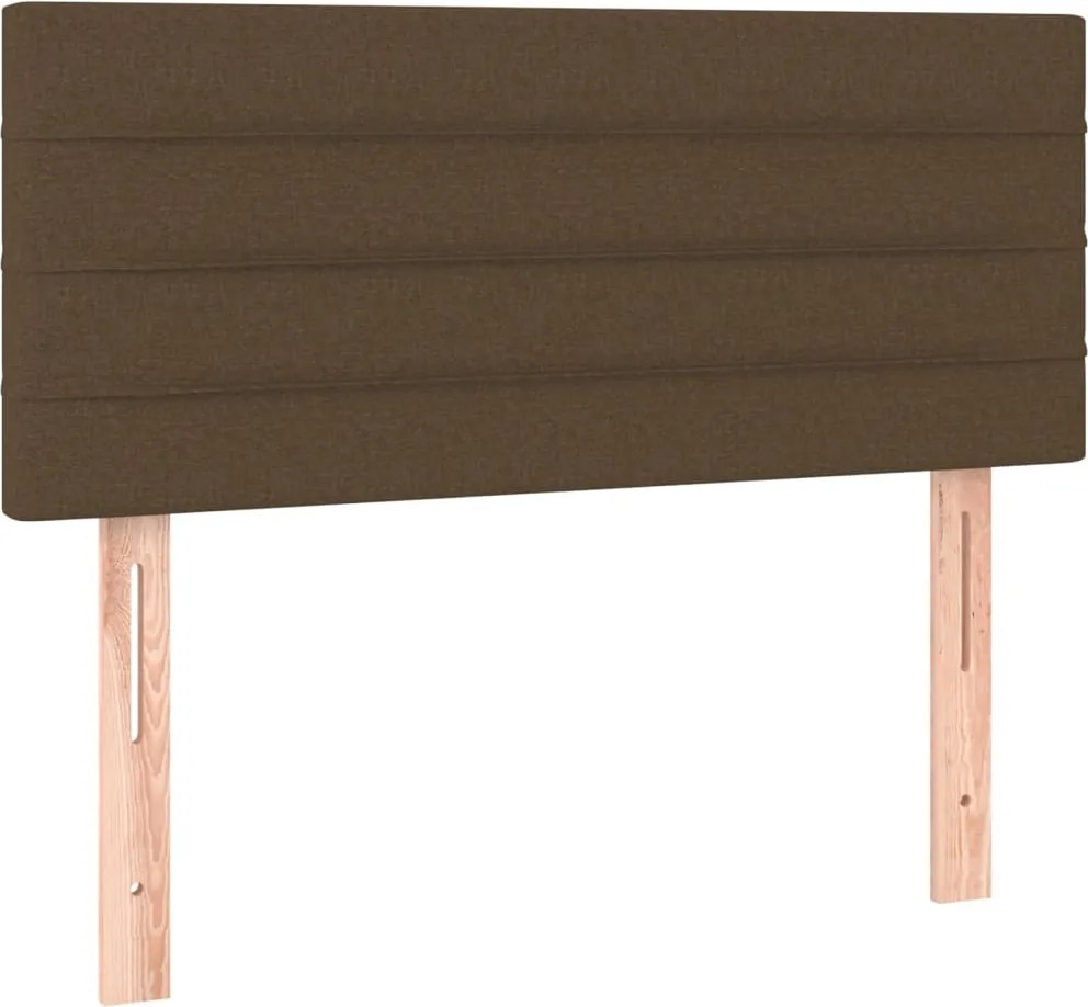vidaXL Tăblie de pat, maro închis, 100x5x78/88 cm, textil