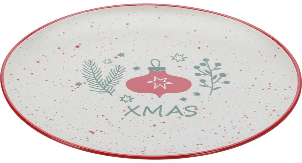 Set de 4 farfurii întinse din ceramică Let It Snow26,5 cm