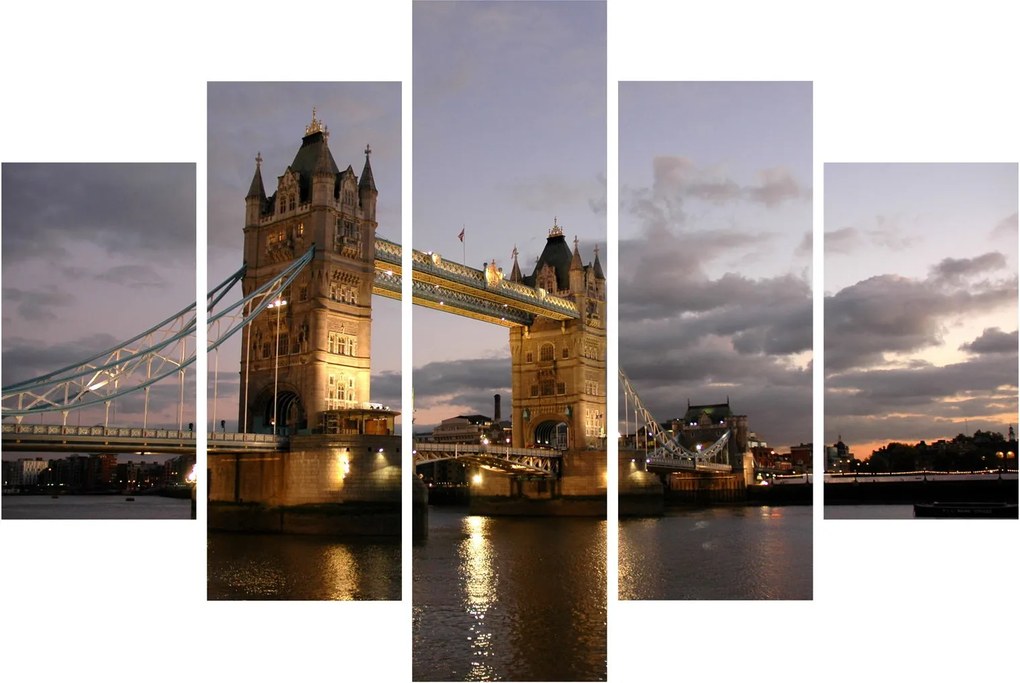 Tablou - Tower Bridge la noapte (150x105 cm)