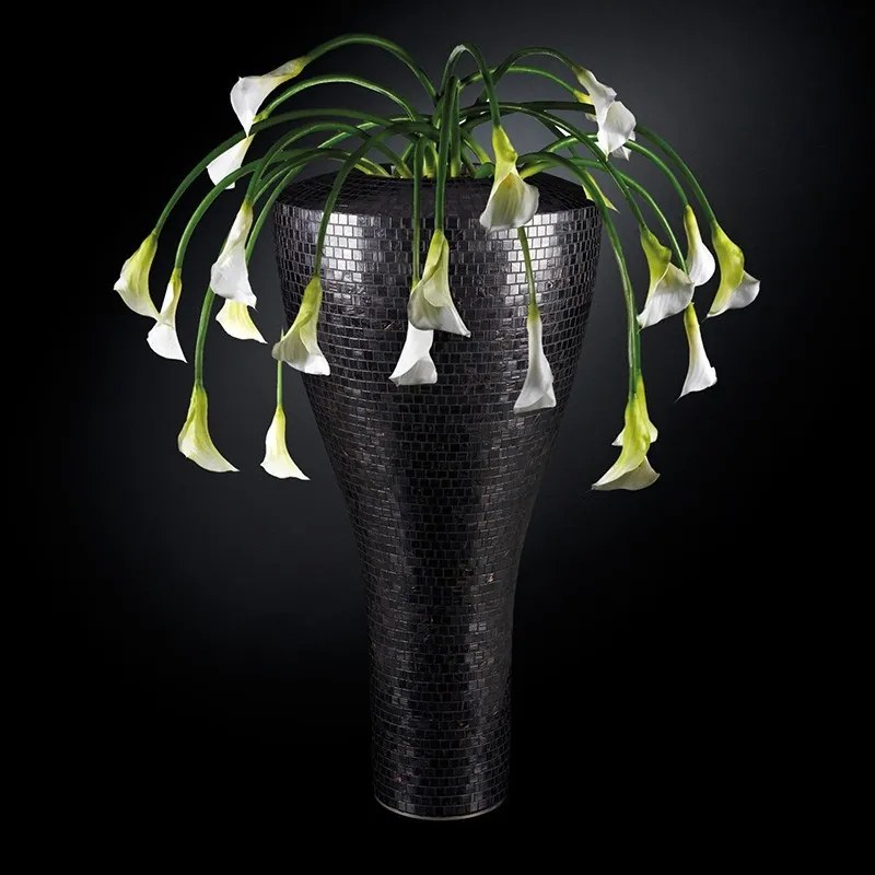 Aranjament floral LOS ANGELES MOSAICO BISAZZA, negru 160cm