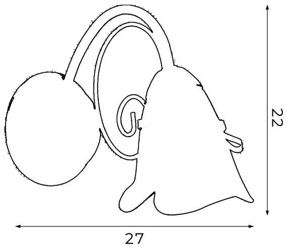 Aplică perete KOKARDA 1xE14/60W/230V