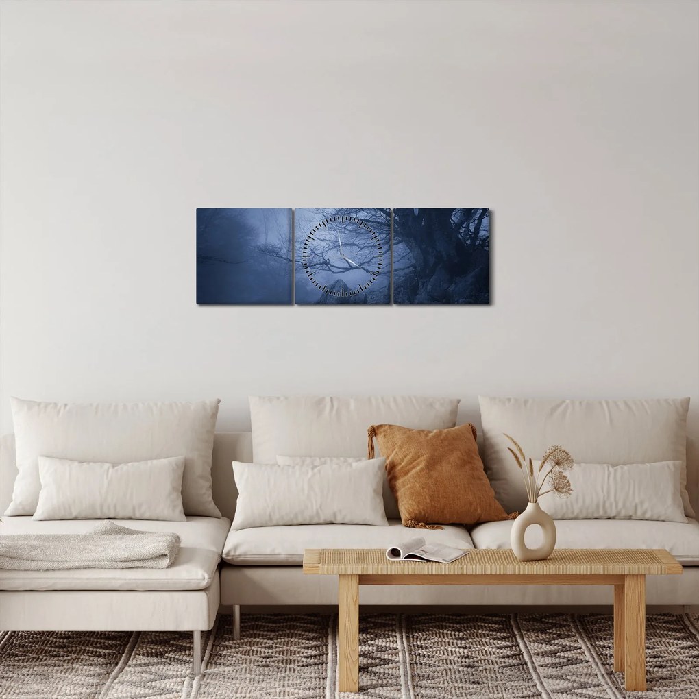 Tabloul pădurii întunecate (cu ceas) (90x30 cm)