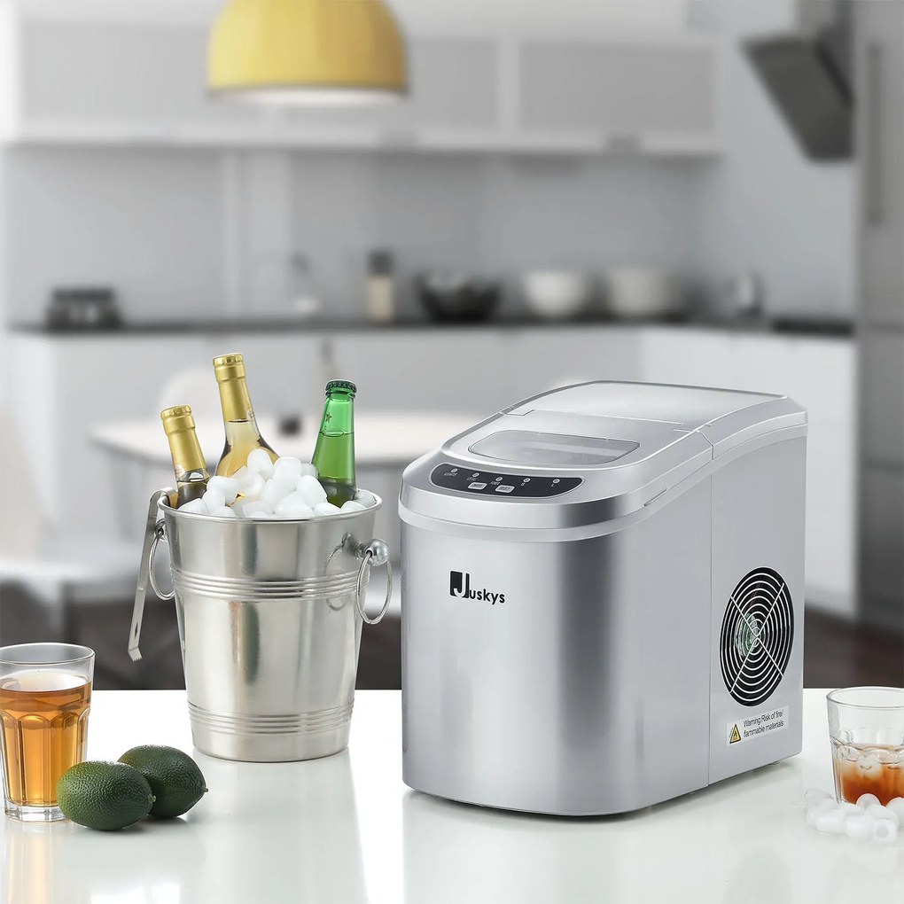 Producător de cuburi de gheață argintiu IcyCube