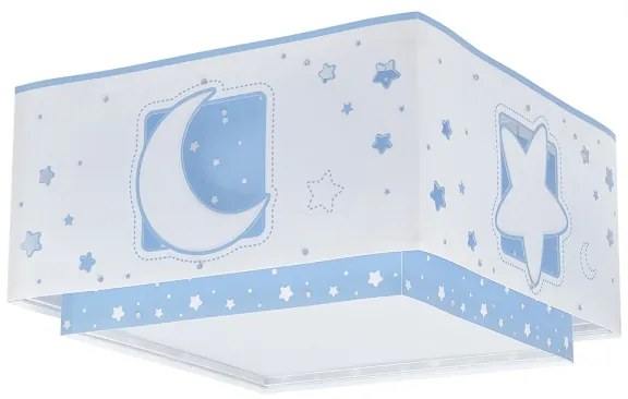 Plafonieră pentru copii MOONLIGHT 2xE27/60W/230V albastră Dalber 63236T