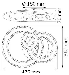 Plafonieră LED dimabilă RIO LED/24,5W/230V 3000K Wofi 11791