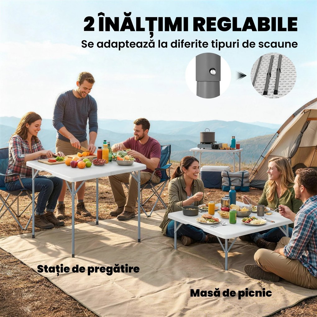 Outsunny Masă de Picnic Pliabilă | Aosom Romania