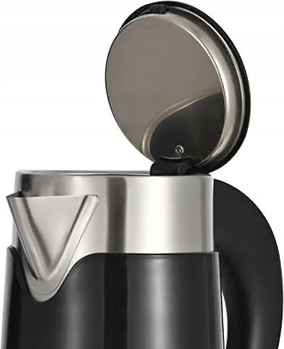 Fierbator electric Zilan ZLN3387 Negru cu pereti dublii, putere 800W, capacitate 0.8L, inox
