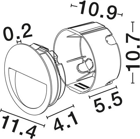 Spot incastrabil exterior IP65, LED CCT Sete negru