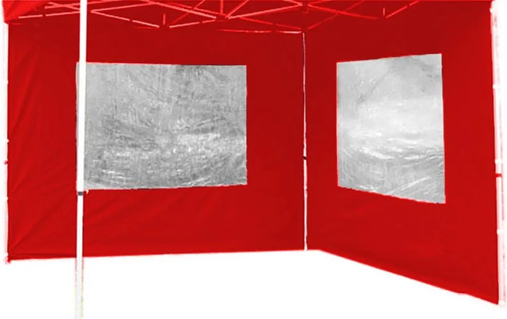 Set 2 pereți laterali pentru cort de grădină 3 x 3 m - rosu