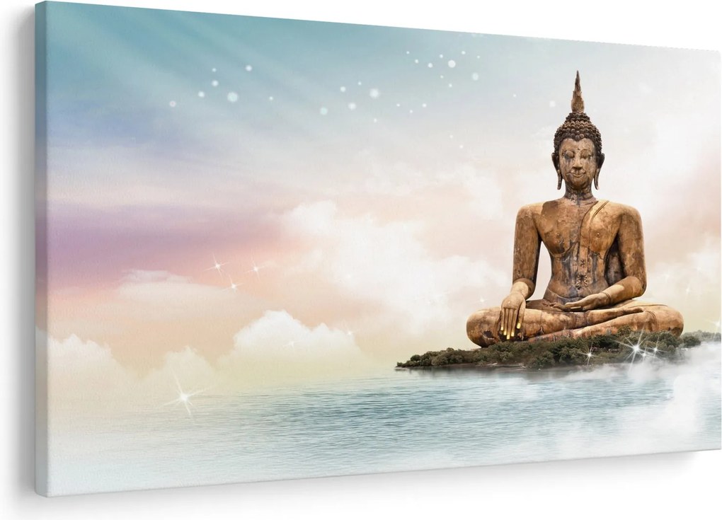Tablou - Buddha care supraveghează pământul (90x60 cm)