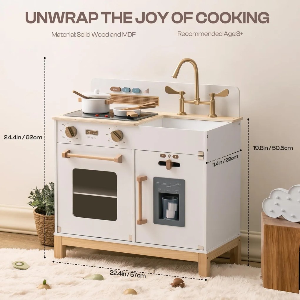 Bucatarie copii din lemn Montessori