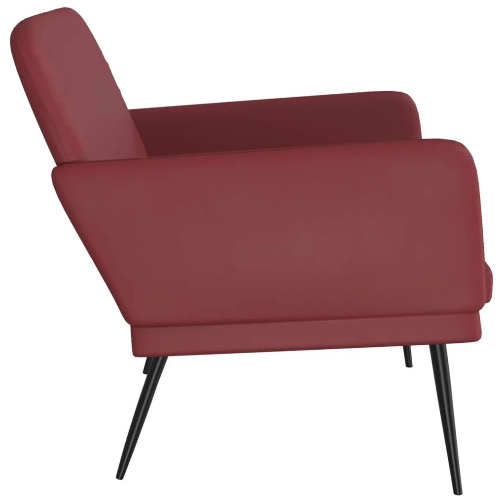 Banca, rosu vin, 107x80x81 cm, piele ecologica Bordo