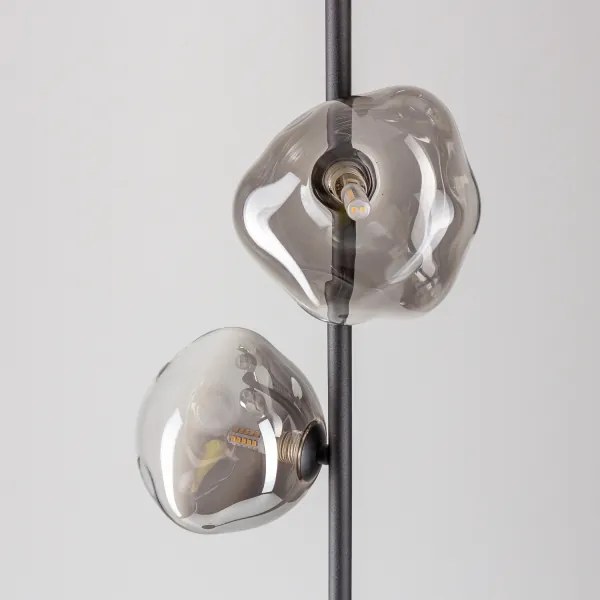Brilagi - Lampă de podea VULCANO 3xG9/8W/230V negru/fumuriu