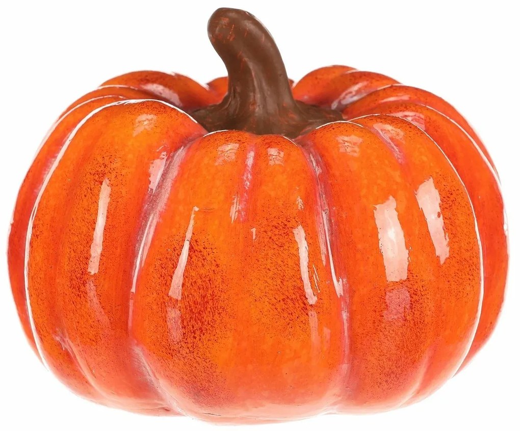 Decorație LED de toamnă Dovleac cu față, 15 x 15 x12 cm, ceramică