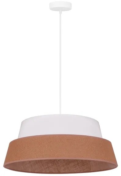 Lustră pe cablu Duolla GALAXY 1xE27/15W/230V d. 50 cm maro/alb