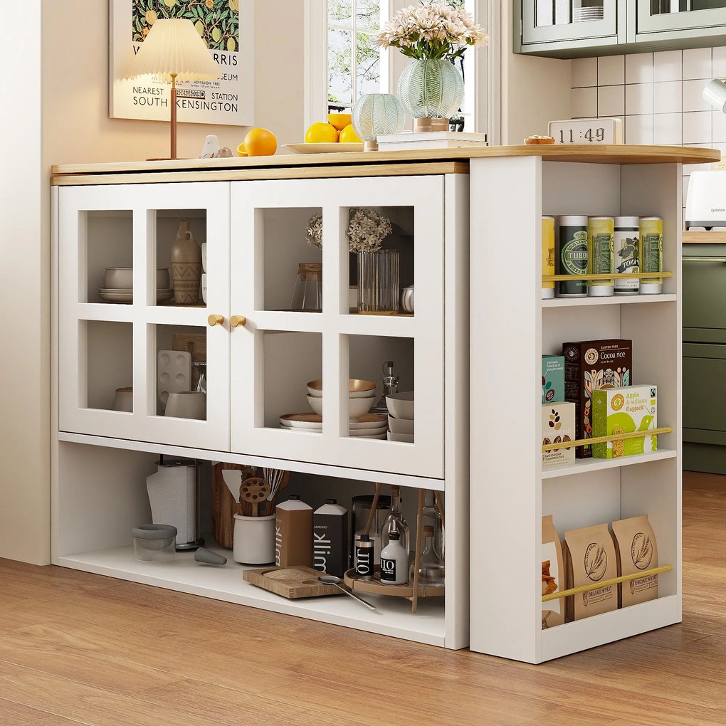 Bar rotativ 360°, Alb | Aosom Romania