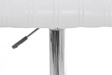 Scaun bar alb din piele ecologica si metal, Barclay Bizzotto