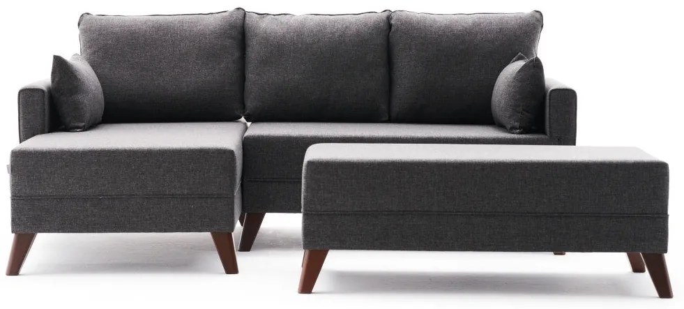 Canapea extensibilă de colț Bella Mini Corner Sofa Left - Anthracite
