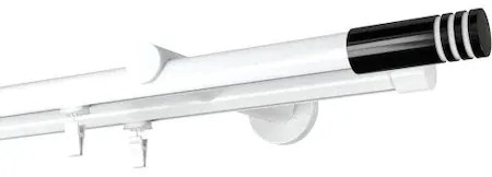 Galerie dubla teava profil MODULO PICIOR UNIVERSAL ,prindere perete 19/19 (Alege marime: 200 cm)