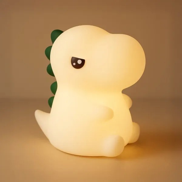 Lumină de veghe pentru copii DINO, LED RGBW reîncărcabilă și reglabilă, 1W, 5V, 1200 mAh