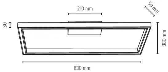 Spot-Light 9141174 - Plafonieră LED RAMME, 34 W, 230 V, stejar mat