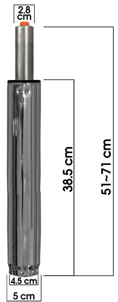 Piston pneumatic pentru scaune bar