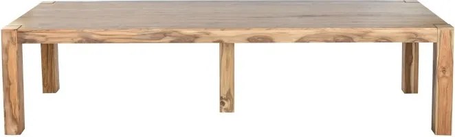 Masă dining din lemn masiv de tec, finisaj natural, 300 x 100 x 78 cm, „Balinese"