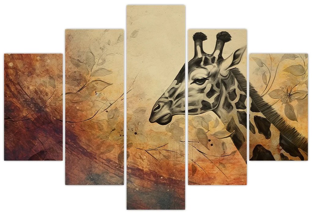 Tablou - Girafă, pictură (150x105 cm)