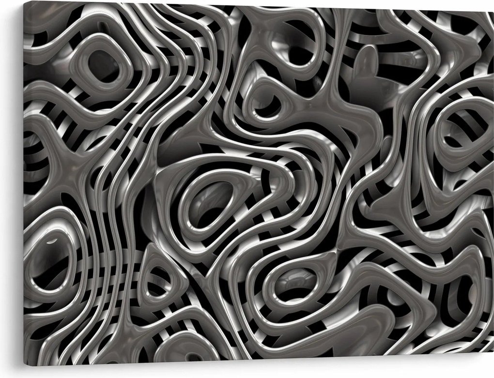 Tablou - Abstractizare metalică (70x50 cm)