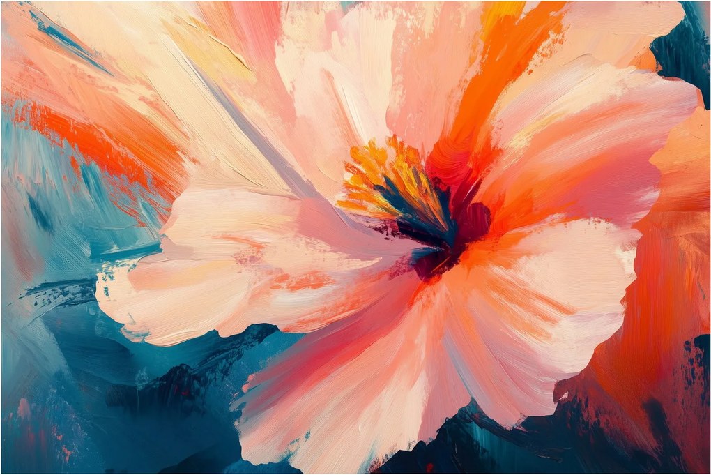 Tablou - Floare pictată (90x60 cm)