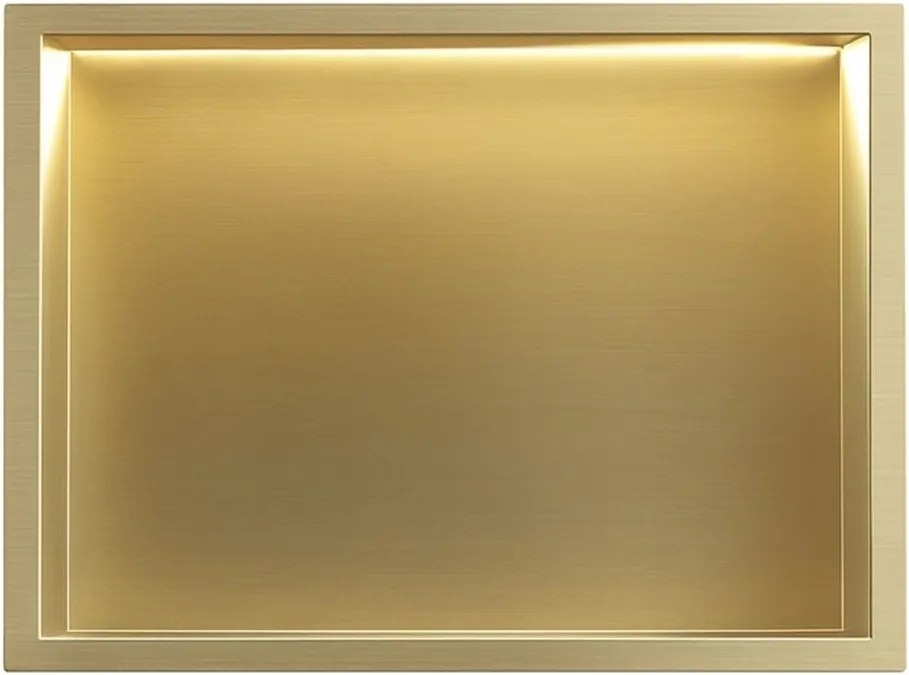 RAFT BAIE INCASTRAT PERETE LED 30x45 brush gold